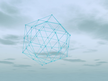 抽象的极简线条物体,概念性的三维线条