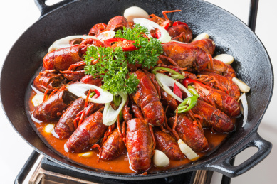 麻辣小龙虾煲 铁锅