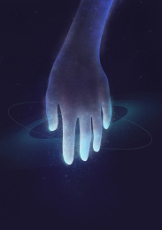 宇宙星辰中的手