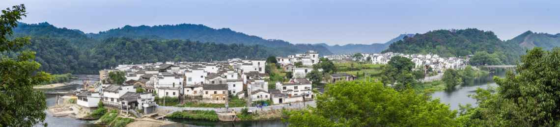 婺源民居全景图
