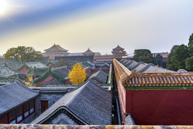 中国北京故宫紫禁城屋顶