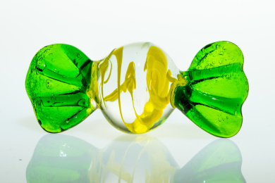 白底玻璃糖果 绿色