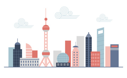 上海地标插画