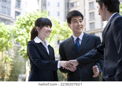 商务人士握手 中国人