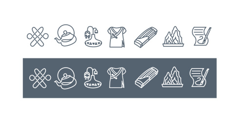 文人雅趣中式传统图案标识icon