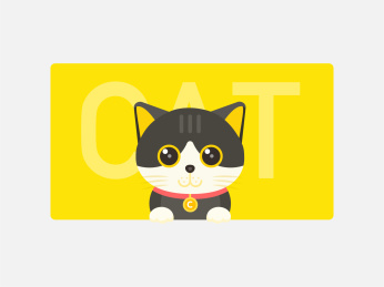 猫猫扁平插画
