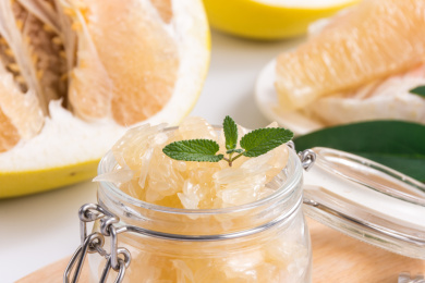 新鲜水果柚子果粒 柚子肉