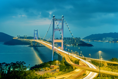 香港青马大桥夜景_站酷海洛_正版图片_视频_字体_音乐素材交易平台