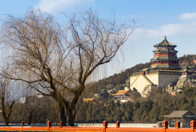 北京颐和园冬景