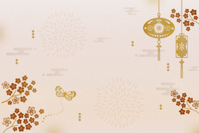 简约春节明信片背景设计模板