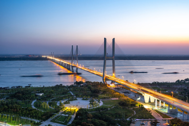 荆州长江大桥夜景