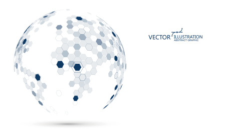 分子结构形成的立体地球，蕴含着科学技术的意义。