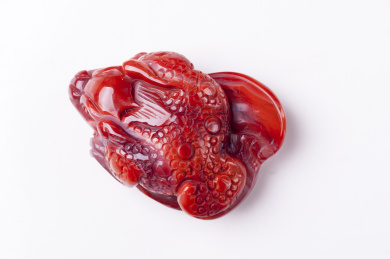 漂亮的南红金蟾 南红