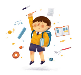 开学季的小男孩