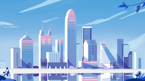 早安城市原创插画
