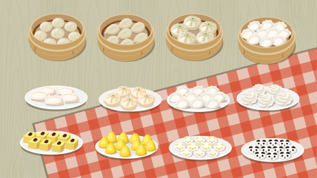 中式美食系列之饺子包子窝头豆包等