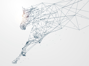  奔马，网络连接变成矢量图、广告背景图片。