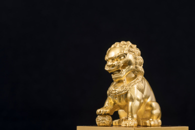 金光闪闪的狮子