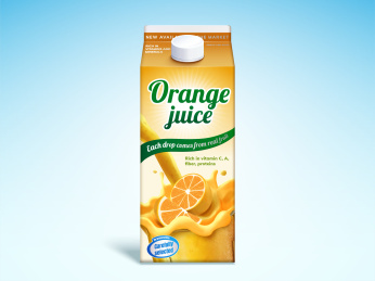 鲜榨橙汁商品包装图片素材
