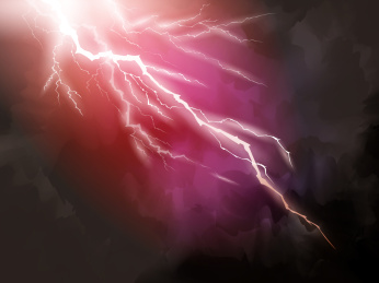 粉色闪电效果图片素材