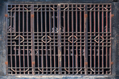 山西省灵石县王家大院古建筑镂空木雕