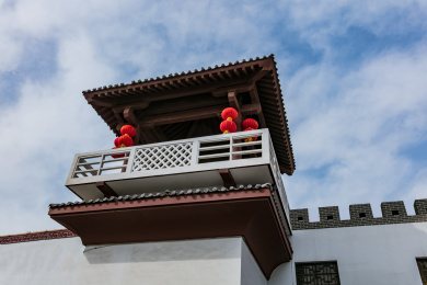河南省濮阳市戚城遗址园林古建筑  