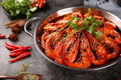 麻辣鲜香火锅大虾 基围虾