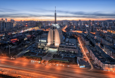 大连广电中心夜景 大连