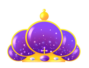 饰品紫色宝石钻石皇冠插画