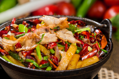 特色干锅肉片 特色菜