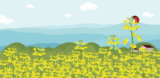 春天插画背景素材