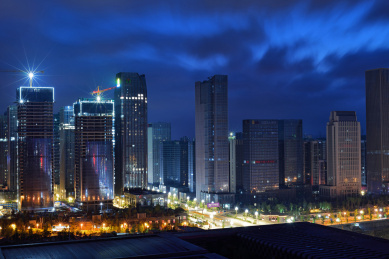 贵阳贵州金融城城市风光夜景_站酷海洛_正版图片_视频_字体_音乐素材