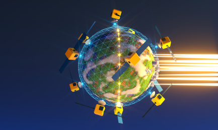 流浪的类地行星科幻空间概念场景