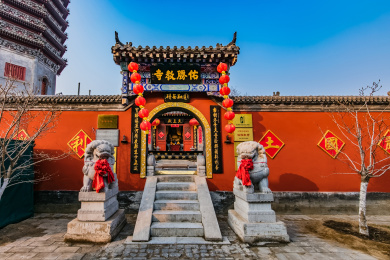 北京市通州区佑胜教寺园林建筑 