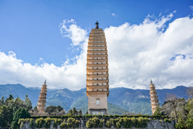 中国云南省大理崇圣寺三塔