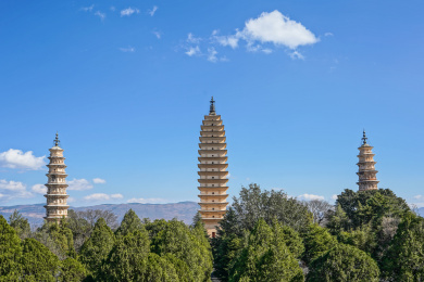 中国云南省大理崇圣寺三塔