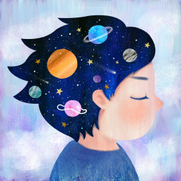 男孩脑海里的宇宙