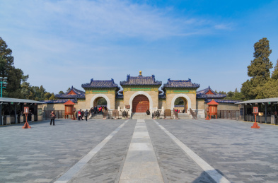 北京天坛公园回音壁大门