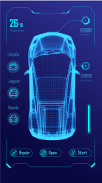 大数据HUD汽车检测页面