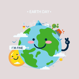 地球日主题矢量插画