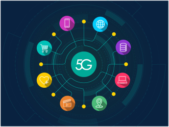 5G网络无线系统矢量素材
