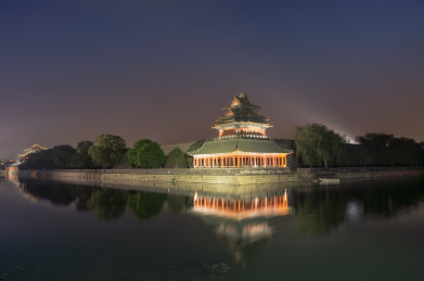 北京故宫角楼夜景