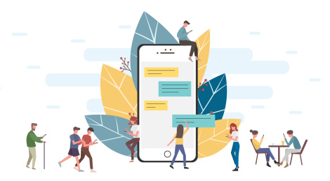 手机时代生活扁平风