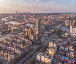 湖南省郴州资兴市城市风光