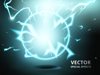 蓝色闪电特效