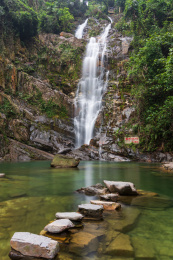 中国广东省肇庆市鼎湖山飞水潭风光