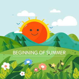 夏天主题矢量插画