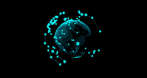 5G点线构成科技感第五代移动通讯技术