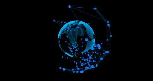 5G点线构成科技感第五代移动通讯技术