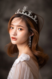 韩式水波纹披发新娘造型